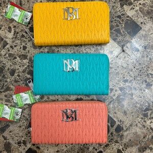Badgley Mischka Yellow, Teal, and Coral Wallets